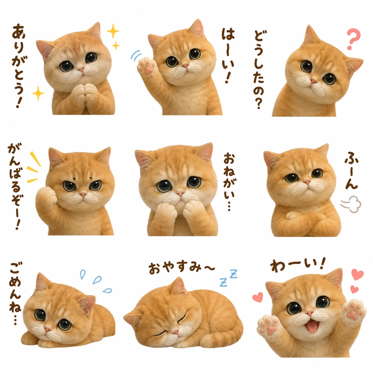 LINE Pet Stickers pet reaction meme with expressive close-up styling, made for funny chat stickers and social sharing