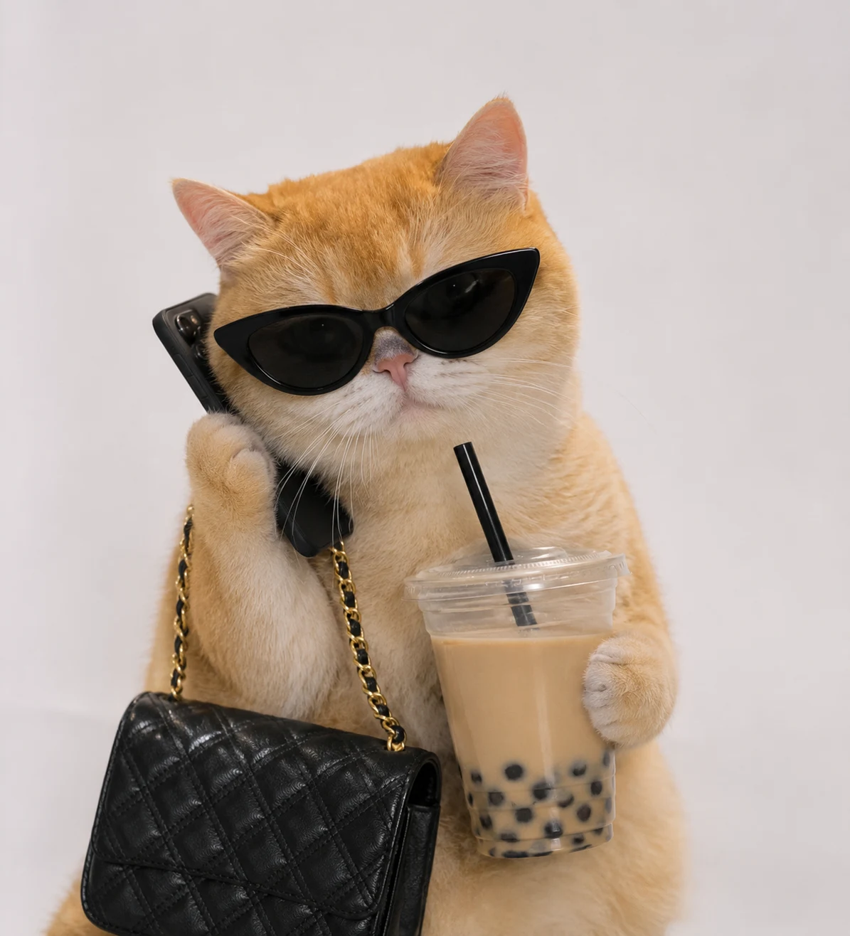 Urban Diva Cat pet portrait with polished lighting, stylish scene details, and an Instagram-ready look