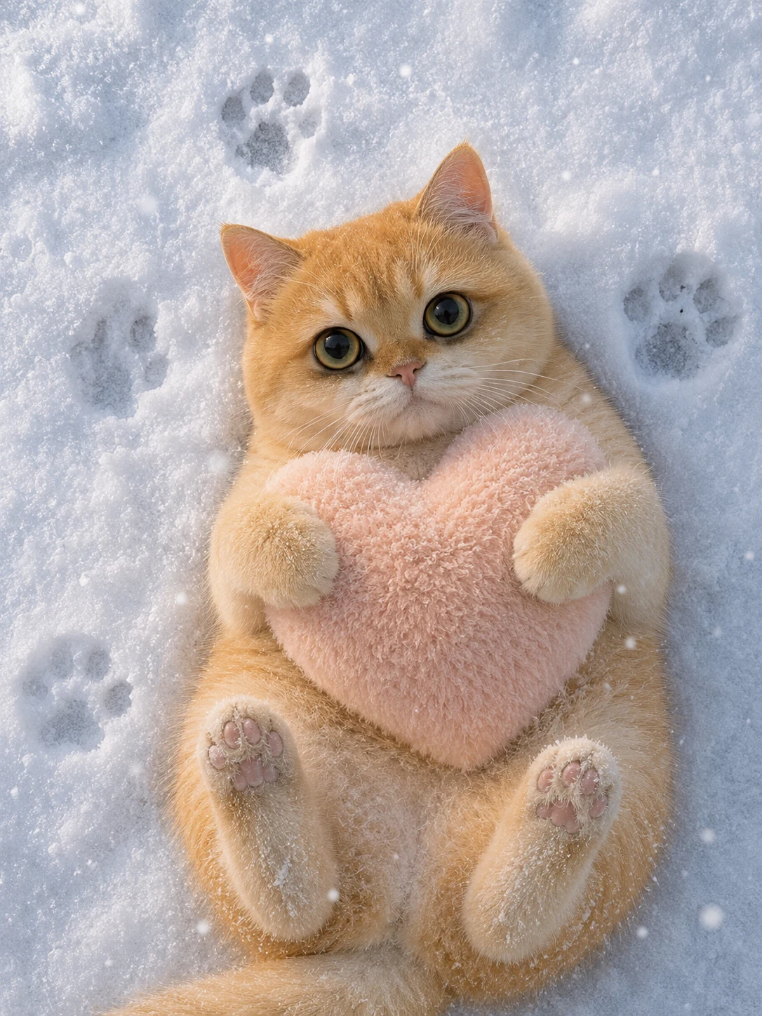 Snowy Love Confession pet portrait with polished lighting, stylish scene details, and an Instagram-ready look