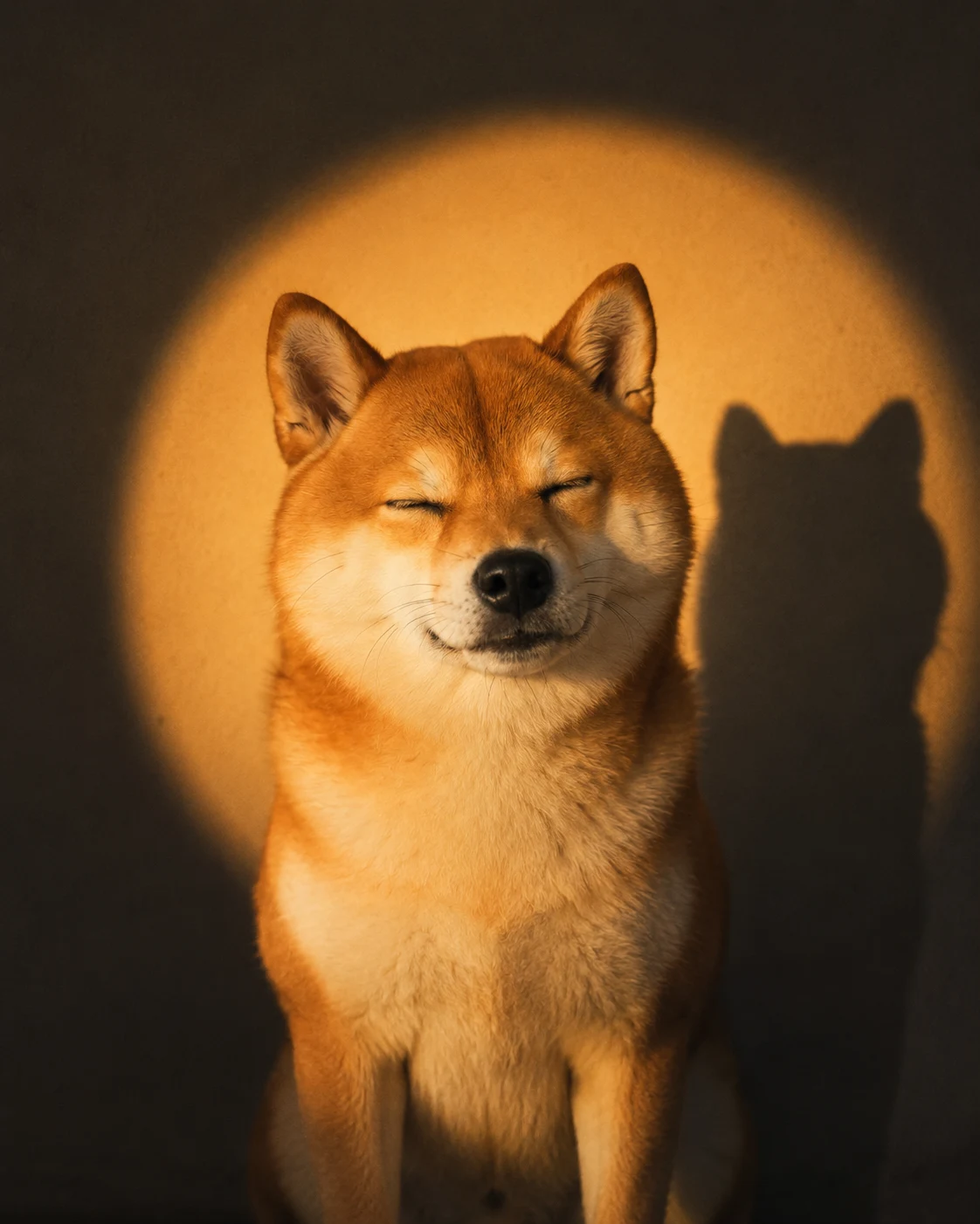 Basking in Warm Light pet portrait with polished lighting, stylish scene details, and an Instagram-ready look