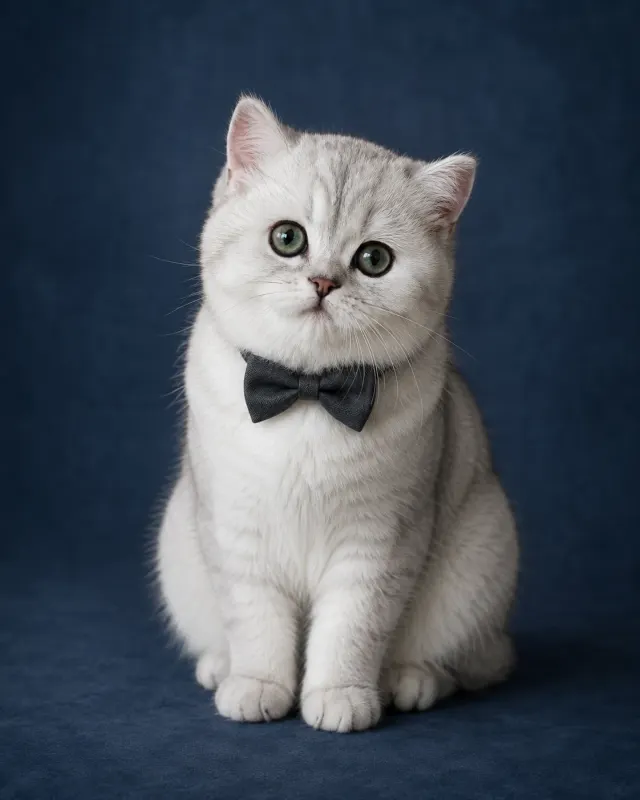 蝶ネクタイのスタジオ猫｜洗練されたライティングとおしゃれな演出で、SNS映えするペットポートレート