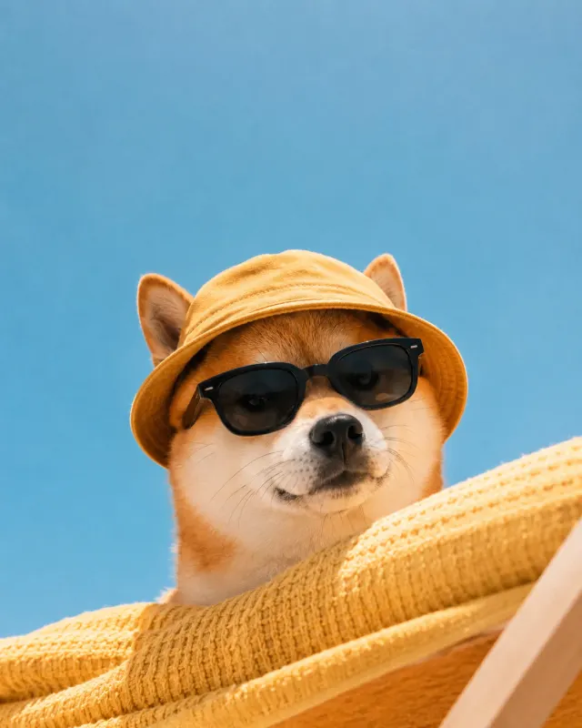 夏のストリート柴犬｜洗練されたライティングとおしゃれな演出で、SNS映えするペットポートレート