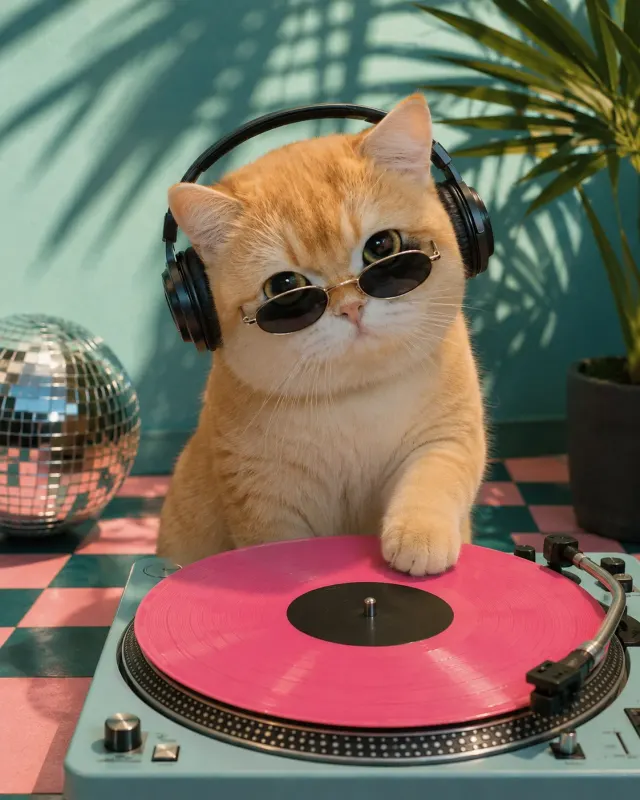 DJ猫｜洗練されたライティングとおしゃれな演出で、SNS映えするペットポートレート