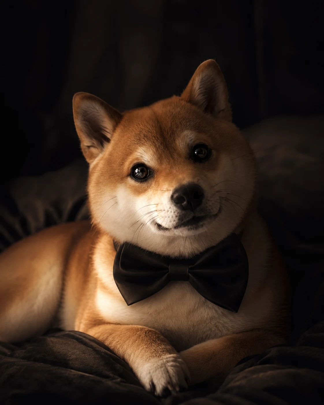 Elegant Shiba Portrait pet portrait with polished lighting, stylish scene details, and an Instagram-ready look